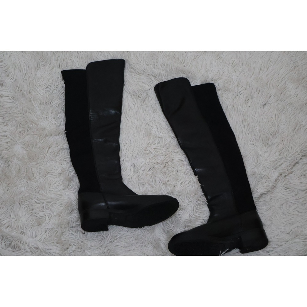 Blondo Boots Size 6.5 Black Leather Over the Knee Leather Fabric Waterproof - Picture 7 of 8